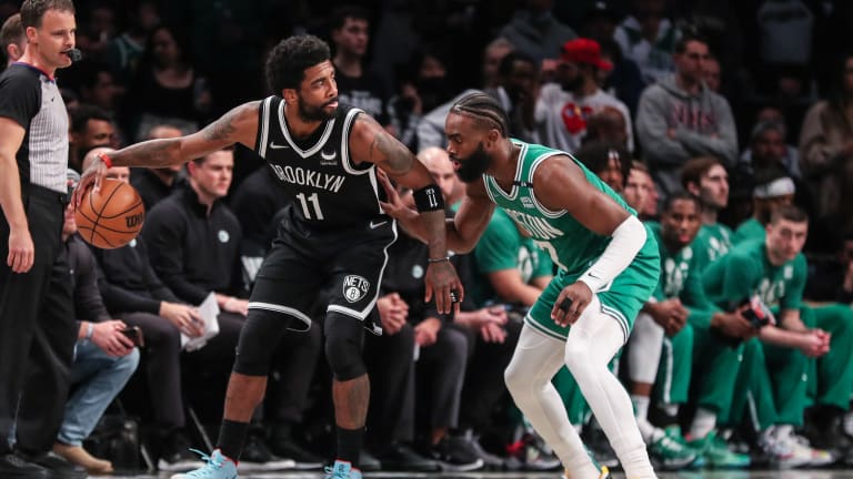 Kyrie Irving & Jaylen Brown Wear Air Jordans, Yeezys Around Kanye West